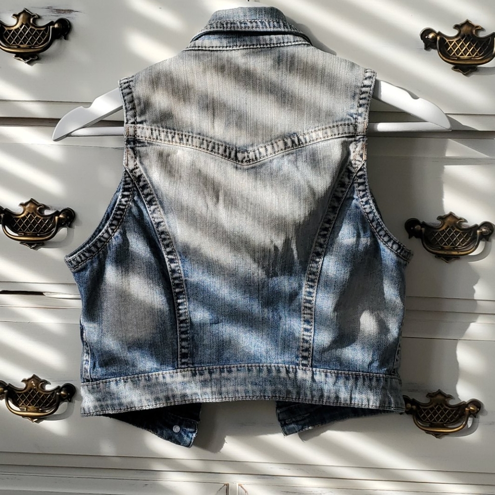 Silver jean vest - Picture 3 of 3